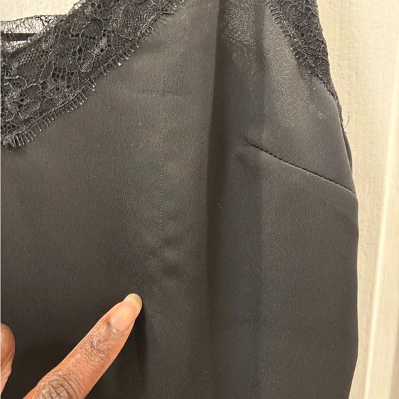 Topshop Black Lace Detail Cami Camisole Top - Picture 6 of 10
